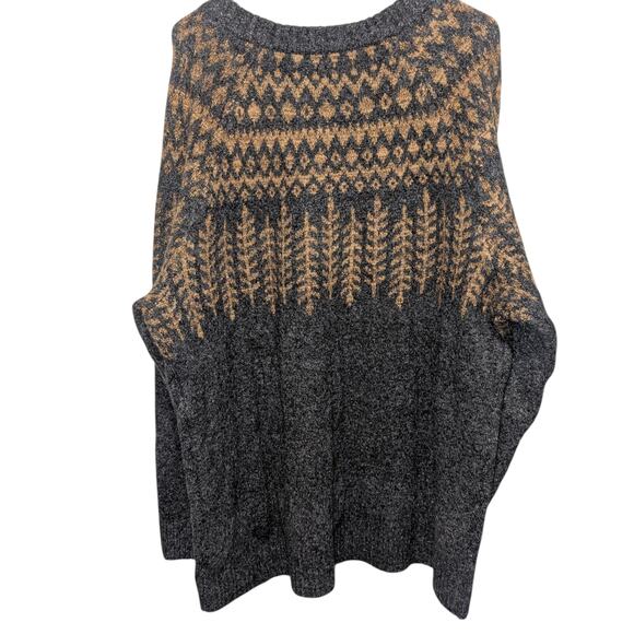 Torrid Vegan Cashmere Lurex Crew Neck Sweater Charcoal Gray sz 3 - Picture 4 of 8